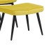029-000219 Πολυθρόνα με υποπόδιο Dorita pakoworld βελούδο κίτρινο-μαύρο πόδι 68.5x76x103εκ
