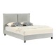 279-000009 Κρεβάτι διπλό Majus pakoworld βελούδο ανθρακί-beige 160x200εκ
