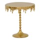 287-000019 Βοηθητικό τραπέζι Fropio Inart χρυσό μέταλλο Φ40x44εκ