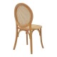 263-000030 Καρέκλα Camil pakoworld φυσικό ξύλο οξιάς-φυσικό rattan 45x50x94εκ
