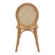 263-000030 Καρέκλα Camil pakoworld φυσικό ξύλο οξιάς-φυσικό rattan 45x50x94εκ