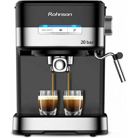 Rohnson R-990 Μηχανή Espresso 850W Πίεσης 20bar Μαύρη