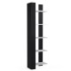 14970025 Βιβλιοθήκη ArteLibre EBORA Λευκό/Μαύρο Μοριοσανίδα/Μελαμίνη 45x25x160cm Μαύρο/Λευκό