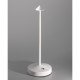 15290011 Επιτραπέζιο Φωτιστικό ArteLibre LED Φορητό ANGELINA Λευκό Αλουμίνιο 10.5x10.5x30cm
