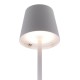 15290015 Επιτραπέζιο Φωτιστικό ArteLibre LED Φορητό FELINE Λευκό Αλουμίνιο 11x11x37.5cm