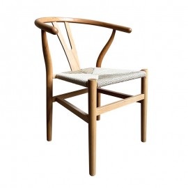 Ε7517,1 LIMA Καρέκλα Στοιβαζόμενη, Ξύλο Απόχρωση Φυσικό, Κάθισμα Paper Rope Φυσικό