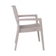Ε303,50 LORA-Pro Πολυθρόνα Στοιβαζόμενη, PP (Rattan Look) Απόχρωση Μπεζ
