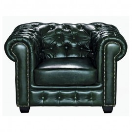 Ε9574,13 CHESTERFIELD 689 Πολυθρόνα Σαλονιού - Καθιστικού / Δέρμα Antique Green