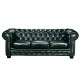 Ε9574,33 CHESTERFIELD 689 Kαναπές Σαλονιού Καθιστικού 3Θέσιος / Δέρμα Antique Green