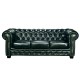 Ε9574,33 CHESTERFIELD 689 Kαναπές Σαλονιού Καθιστικού 3Θέσιος / Δέρμα Antique Green