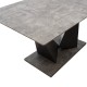 093-000008 Τραπέζι Gordon pakoworld επεκτεινόμενο γκρι cement μελαμίνης- πόδι μαύρο μέταλλο 160-200x90x75εκ