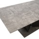 093-000008 Τραπέζι Gordon pakoworld επεκτεινόμενο γκρι cement μελαμίνης- πόδι μαύρο μέταλλο 160-200x90x75εκ