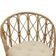 309-000001 Πολυθρόνα Rostan Inart φυσικό rattan με μαξιλάρι 60x46x80εκ