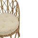 309-000001 Πολυθρόνα Rostan Inart φυσικό rattan με μαξιλάρι 60x46x80εκ