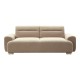 074-000034 Kαναπές τριθέσιος Harmonious pakoworld μπουκλέ μπεζ 223x42x114εκ