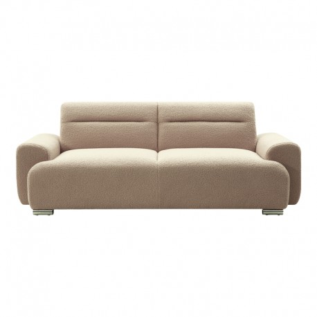 074-000034 Kαναπές τριθέσιος Harmonious pakoworld μπουκλέ μπεζ 223x42x114εκ