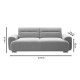 074-000034 Kαναπές τριθέσιος Harmonious pakoworld μπουκλέ μπεζ 223x42x114εκ
