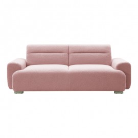 074-000033 Kαναπές-κρεβάτι τριθέσιος Harmonious pakoworld μπουκλέ ροζ 223x42x114εκ