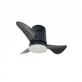 102000420 InLight Elsinore -15W 3CCT LED Fan Light in Black with Wooden Color (102000420)