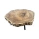 113-000036 Τραπέζι σαλονιού Serhio pakoworld  φυσικό μασίφ ξύλο ακακίας 100x80x45εκ