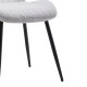 101-000087 Καρέκλα Fersity pakoworld ύφασμα λευκό-πόδι μέταλλο μαύρο 48x56.5x85.5εκ
