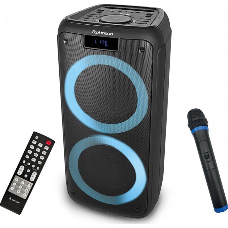 Rohnson RS-1200 Σύστημα Karaoke με Ασύρματo Μικρόφωνo Raver σε Μαύρο Χρώμα