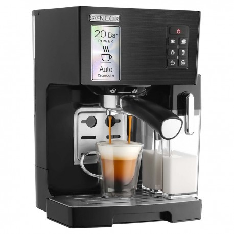 Sencor SES 4050SS-EUE3 Αυτόματη Μηχανή Espresso 1450W Πίεσης 20bar για Cappuccino Μαύρη