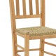 200-000747 Καρέκλα καφενείου με ψάθα Damnir-Charchie pakoworld μασίφ ξύλο οξιάς λούστρο καρυδί 41x42x92εκ