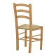 200-000746 Καρέκλα καφενείου με ψάθα Marf-Charchie pakoworld μασίφ ξύλο οξιάς λούστρο καρυδί 41x42x92εκ