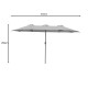 218-000016 Ομπρέλα επαγγελματική Dorizo pakoworld μονοκόμματος ιστός αλουμίνιο-καφέ ύφασμα 2.6x4.5x2.5m