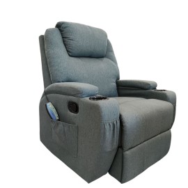 0051.AR29GY Chandler πολυθρόνα relax massage θερμαινόμενη περιστρεφόμενη 84x92x109εκ. Γκρι ύφασμα Γκρι 84x92εκ. Ύψος ΅:109εκ.
