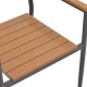152-000034 Πολυθρόνα Vitality pakoworld αλουμίνιο ανθρακί- plywood φυσικό 60x56.3x89εκ