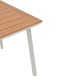 152-000033 Τραπέζι Trust pakoworld αλουμίνιο λευκό-plywood φυσικό 80x80x74εκ