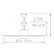 Lineme 02-00321 Ανεμιστήρας Οροφής 91.5cm με Φως και Τηλεχειριστήριο Καφέ
