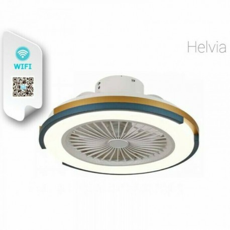 Lineme Helvia 02-00186 Ανεμιστήρας Οροφής 30cm με Φως και Τηλεχειριστήριο Λευκός