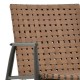 152-000050 Πολυθρόνα Eamon  pakoworld αλουμίνιο μαύρο textilene καφέ 73.5x62x77εκ
