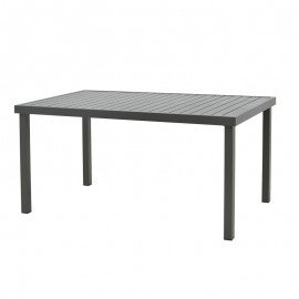 288-000007 Τραπέζι Kliton  pakoworld αλουμινίου ανθρακί 150x80x74εκ