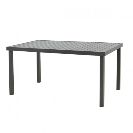 288-000007 Τραπέζι Kliton  pakoworld αλουμινίου ανθρακί 150x80x74εκ