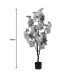 316-000025 Διακοσμητικό φυτό Bean flowers σε γλάστρα Inart λευκό pp Υ125εκ