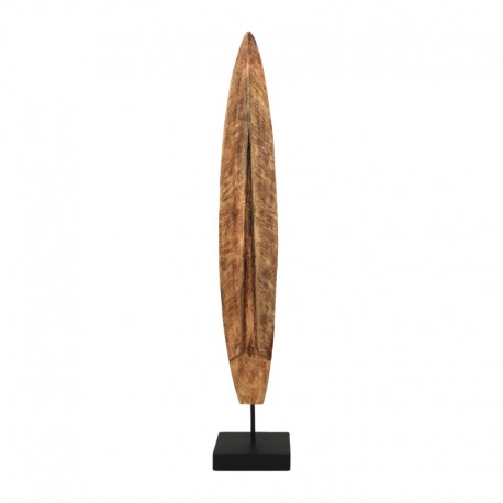 312-000032 Επιτραπέζιο διακοσμητικό Thalon Inart φυσικό μάνγκο ξύλο-μέταλλο 12.5x9x70εκ