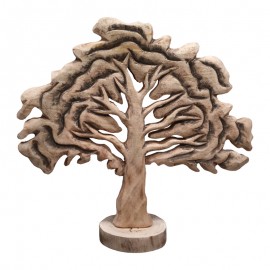 312-000025 Επιτραπέζιο διακοσμητικό δέντρο Natrem Inart φυσικό μάνγκο ξύλο 45x11x43εκ