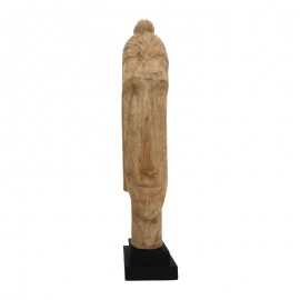 312-000022 Προτομή βούδας Dran Inart φυσικό μάνγο ξύλο 12x12x63.5εκ