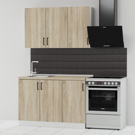 GR-MODESTSET22 Κουζίνα Modest Σετ 4 Κουτιών Σονόμα Άνω Κουτιά 120cm Κάτω 120cm