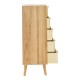 135-000013 Συρταριέρα Othello pakoworld ξύλο σε φυσική απόχρωση 40x35x99εκ
