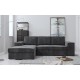 0011.NV18DGSX Corfu Γωνιακός καναπές κρεβάτι με αποθηκευτικό χώρο 271x163εκ.  Γκρι Σκούρο Αριστερή Γωνία