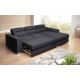 0011.NV17DGDX Bari Γωνιακός καναπές κρεβάτι με αποθηκευτικό χώρο 245x173εκ Γκρι Σκούρο Δεξιά Γωνία Γκρι Σκούρο