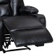 269-000010 Πολυθρόνα relax με μηχανισμό massage Terpsi pakoworld μαύρο PU 80x94x102εκ