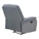 269-000012 Πολυθρόνα relax με μηχανισμό massage Terpsi pakoworld γκρι βελούδο 80x94x100εκ