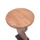 315-000011 Τραπέζι σαλονιού Tiky Inart φυσικό-μαύρο μασίφ ξύλο teak 42x42x46εκ