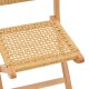 263-000040 Καρέκλα πτυσσομενη Xianju pakoworld ξύλο οξιάς και σχοινί σε φυσική απόχρωση 47x58x85εκ